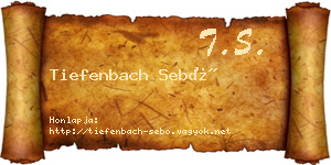 Tiefenbach Sebő névjegykártya